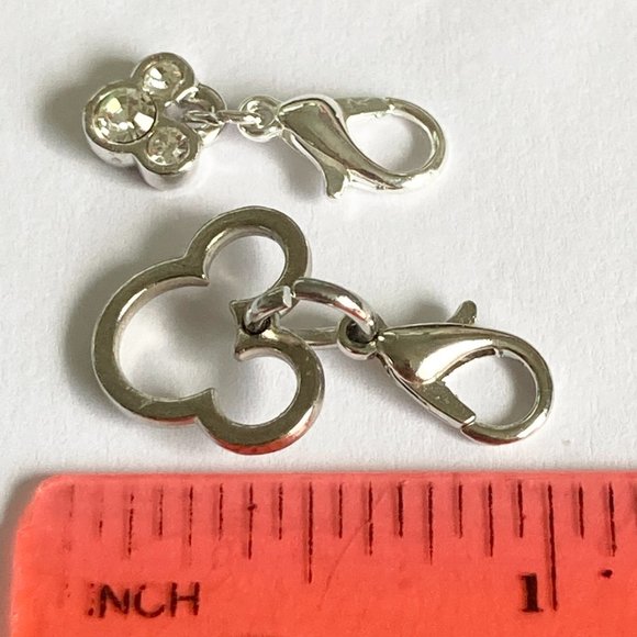 Vintage Disney Crystal Mickey Mouse Ears Charm Charms Clip On Rare Made in USA - Picture 6 of 6